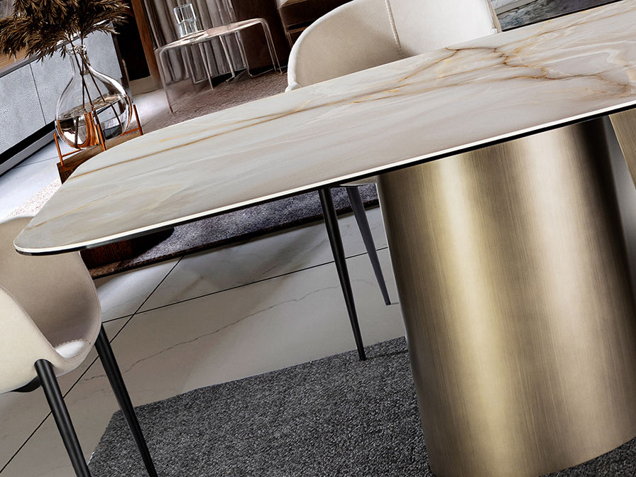 NUMA - DINING TABLE 240 - BRASS