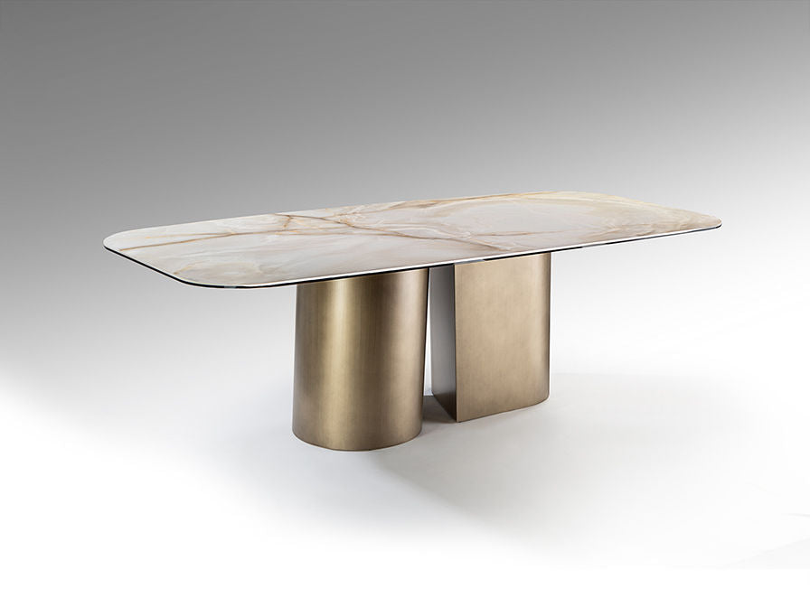 NUMA - DINING TABLE 240 - BRASS