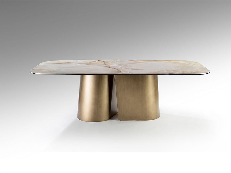 NUMA - DINING TABLE 240 - BRASS