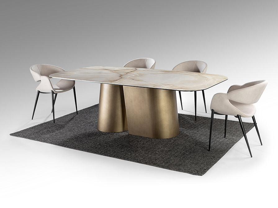NUMA - DINING TABLE 240 - BRASS