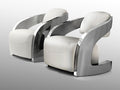 ·AMANDA· ARMCHAIR, STEEL AND WHITE