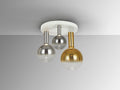 Matices Ceiling Lamp 3L Matt White Smoke Gold
