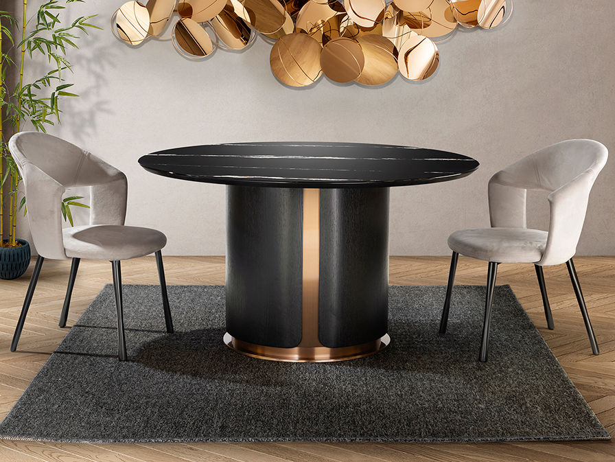 Zolo D135 Dining Table Dark Oak