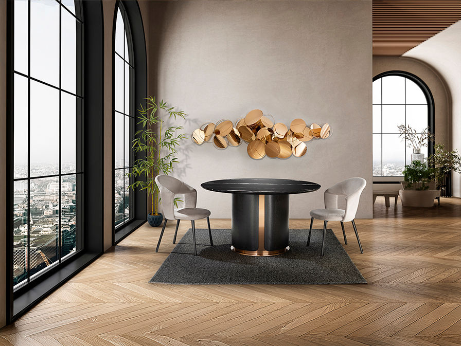 Zolo D135 Dining Table Dark Oak