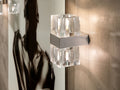Cubic Wall Lamp 2L G9 Chrome Metal Clear Glass 571034G9 Schuller