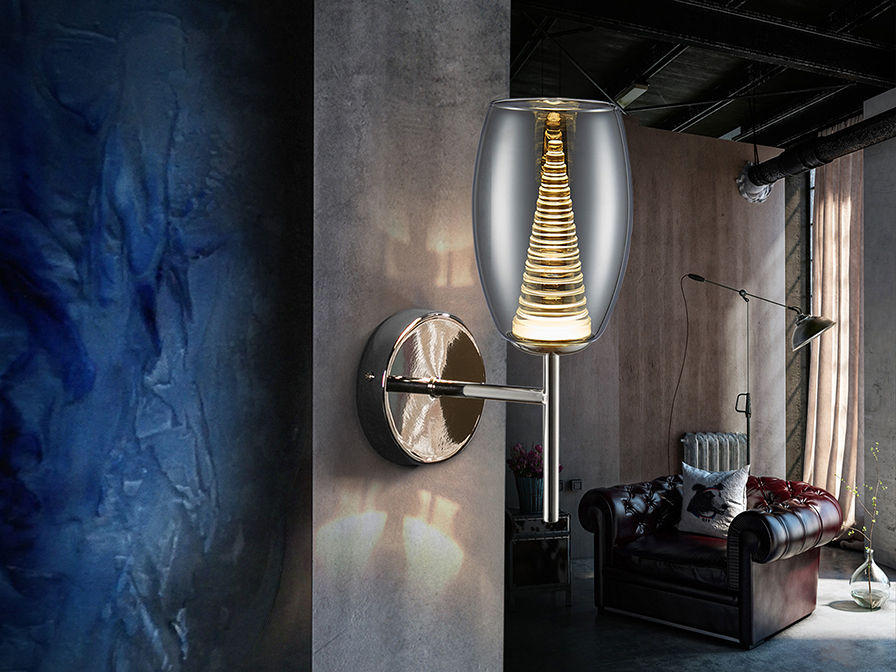 ·NEBULA· WALL LAMP 1L. LED, CHROME