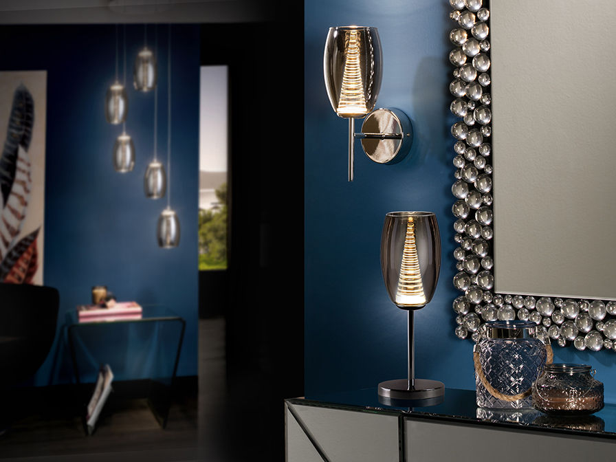 ·NEBULA· WALL LAMP 1L. LED, CHROME