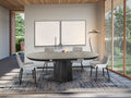 KORIA - DINING TABLE - STONE/BLACK