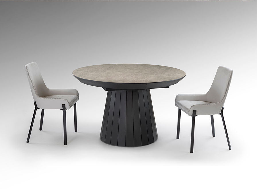 KORIA - DINING TABLE - STONE/BLACK