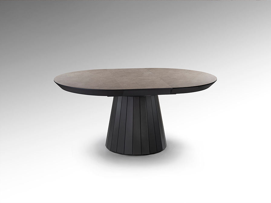 KORIA - DINING TABLE - STONE/BLACK
