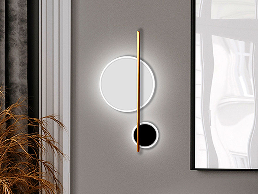 DUO - BLACK/WHITE WALL LAMP 2L