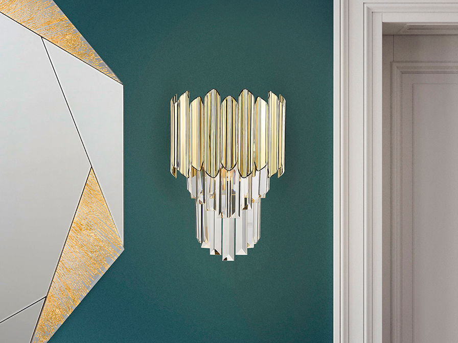 Tiara Wall Lamp Chrome Gold 1 Light