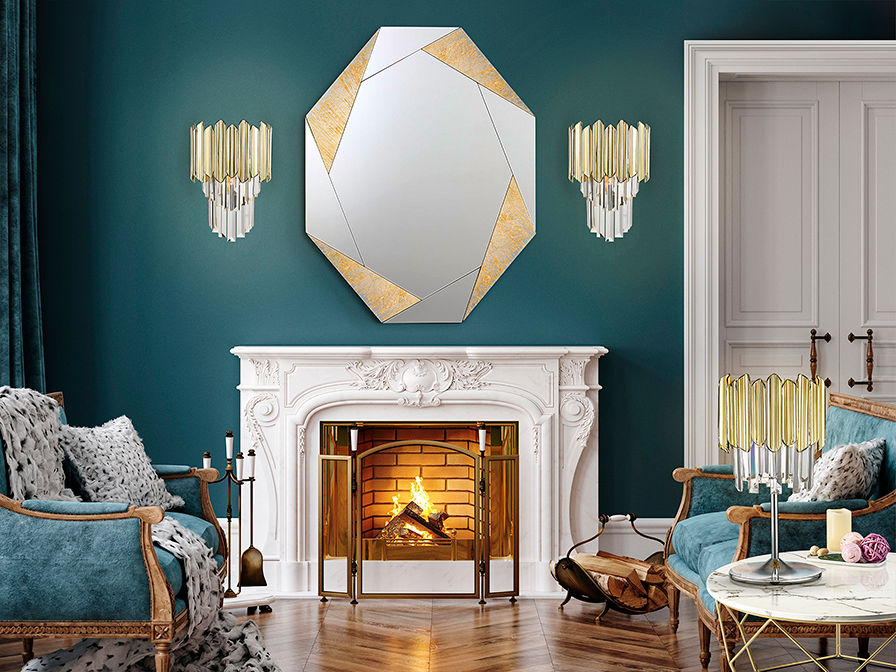 Tiara Wall Lamp Chrome Gold 1 Light