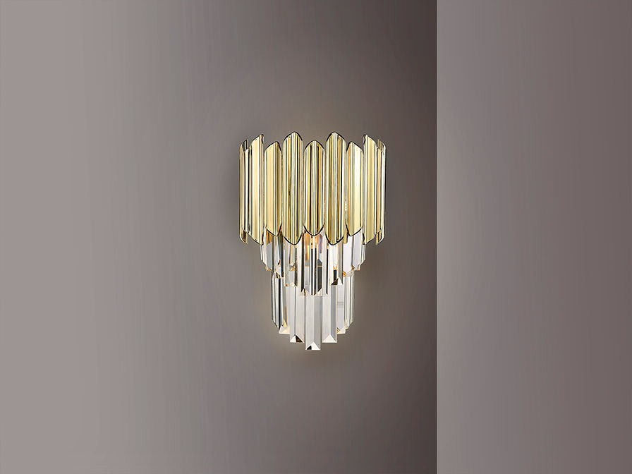 Tiara Wall Lamp Chrome Gold 1 Light