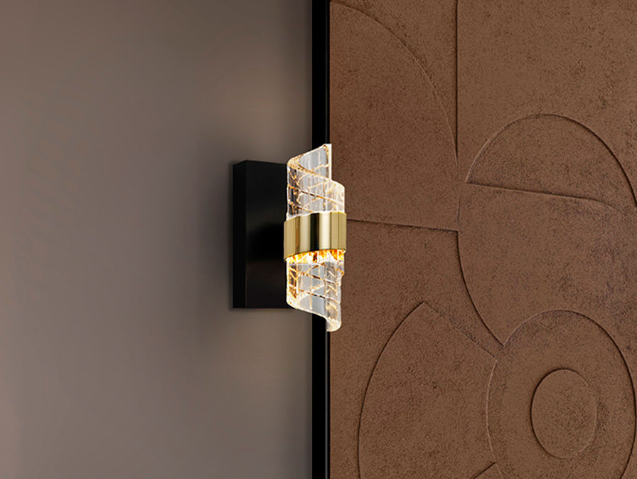 Iliada Wall Lamp 1L Black-Gold