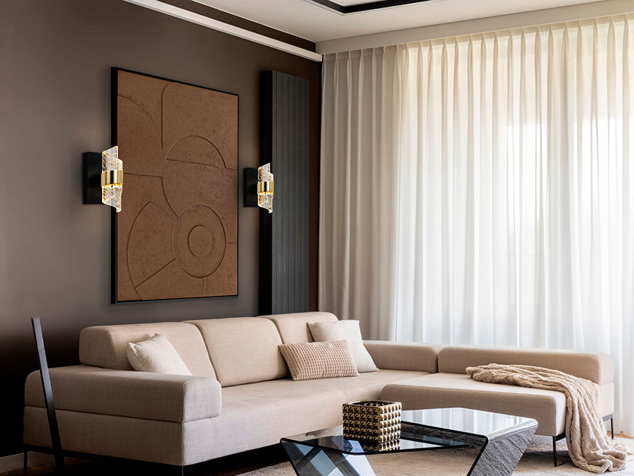 ILIADA - WALL LAMP 1L BLACK-GOLD