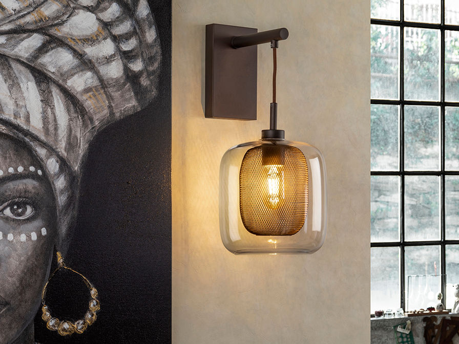 Schuller Fox 653596 Chocolate Wall Lamp 1L.