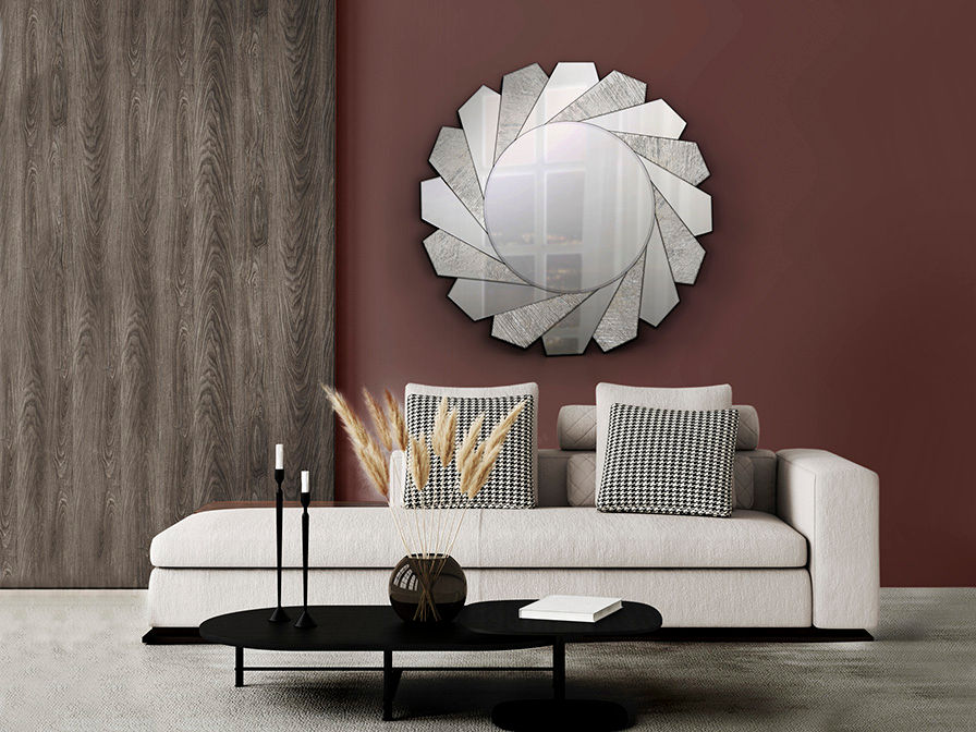 ·FLAVIA· MIRROR Ø100 CM SILVER