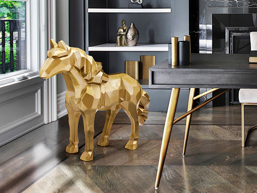 Future Horse 679466 -FUTURE HORSE- HORSE FIGURE, GOLD