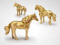 -FUTURE HORSE- HORSE FIGURE, GOLD