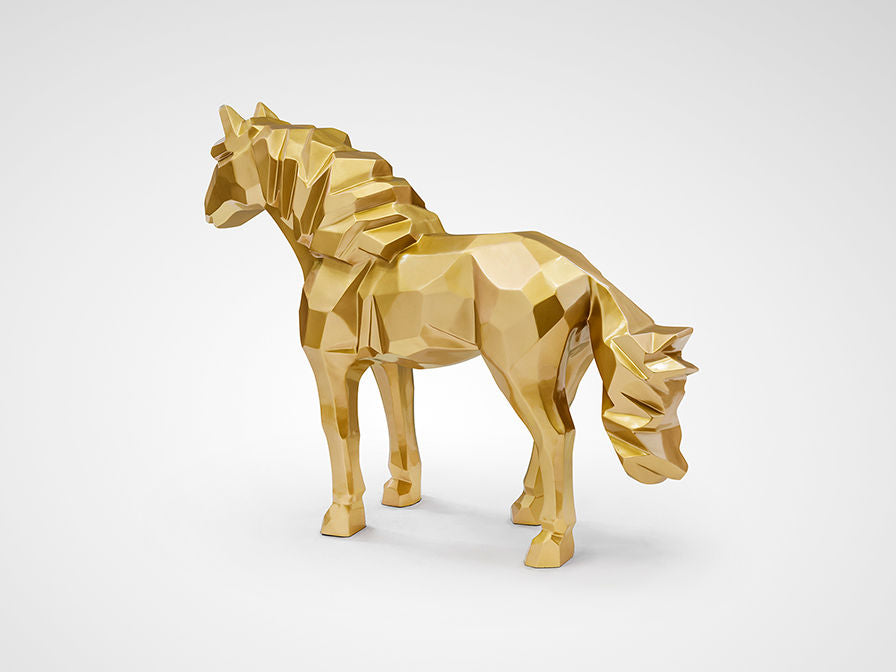 -FUTURE HORSE- HORSE FIGURE, GOLD