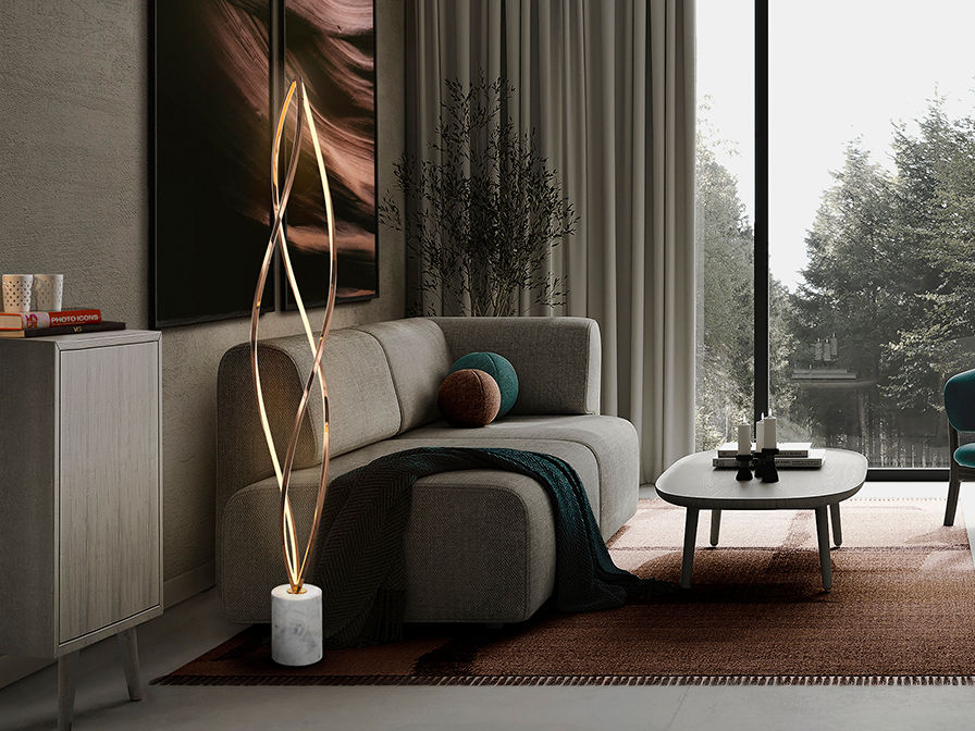 ADELE - ROSE GOLD FLOOR LAMP