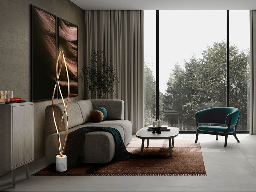 ADELE - ROSE GOLD FLOOR LAMP