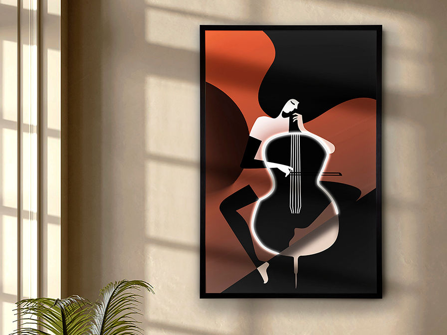 Violonchelo 708197 CELLO - LED LIGHT FRAME 80x120