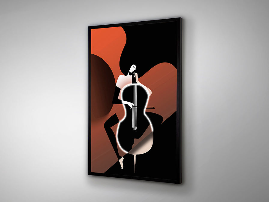 Violonchelo 708197 CELLO - LED LIGHT FRAME 80x120