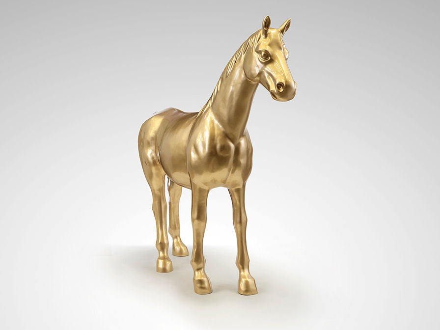 PEGASO- LARGE HORSE FIGURE, GOLD