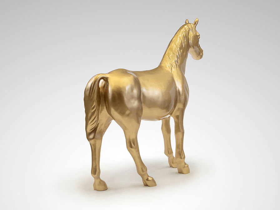 PEGASO- LARGE HORSE FIGURE, GOLD