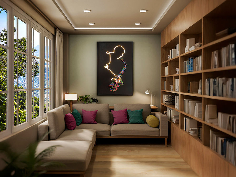 Saxofón 724739 SAXO - LED Light Art 80x120