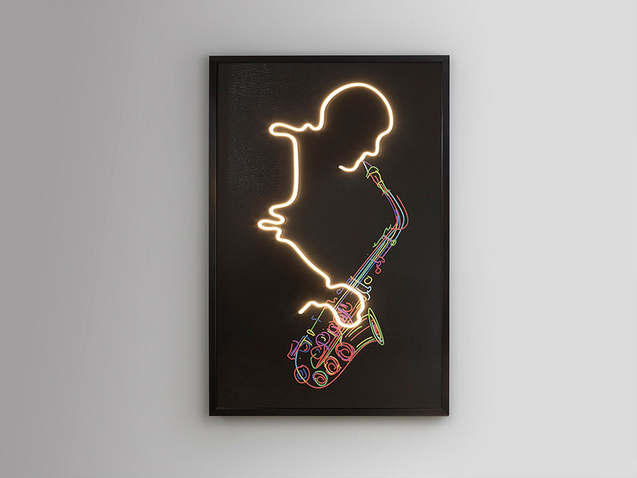 Saxofón 724739 SAXO - LED Light Art 80x120