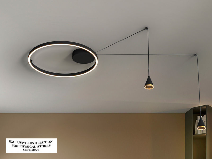 CONIC- CEILING LAMP 2L BLACK/BRONZE
