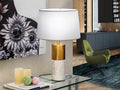 Lucian Table Lamp 1L. White Marble