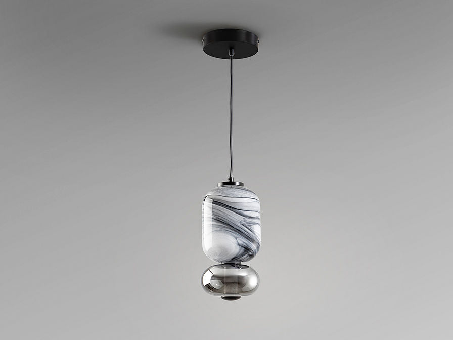 SCHULLER Bianca 1 Light Pendant Veined/Smoke 798860
