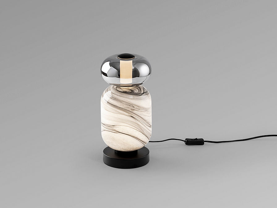 BIANCA -TABLE LAMP 1L- VEINED/SMOKE