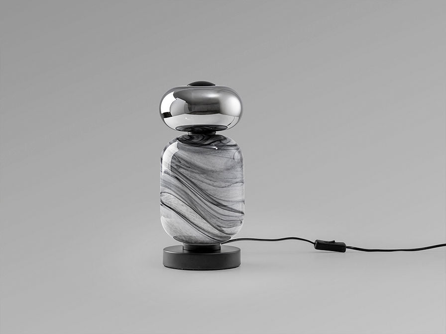 BIANCA -TABLE LAMP 1L- VEINED/SMOKE
