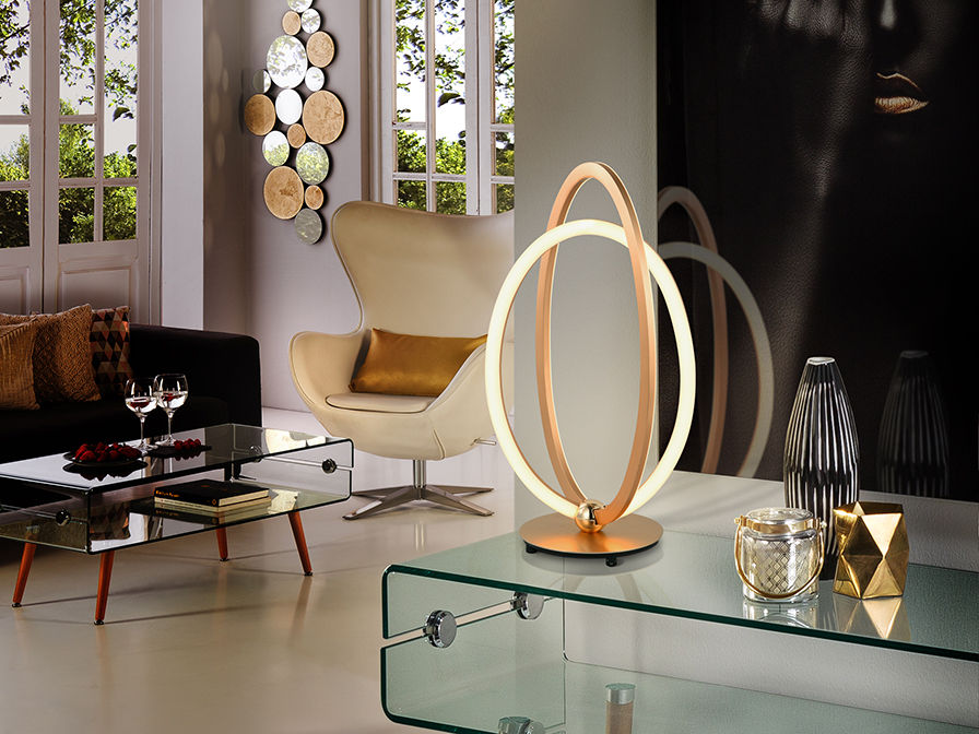 ·OCELLIS· LED TABLE LAMP, ROSE GOLD