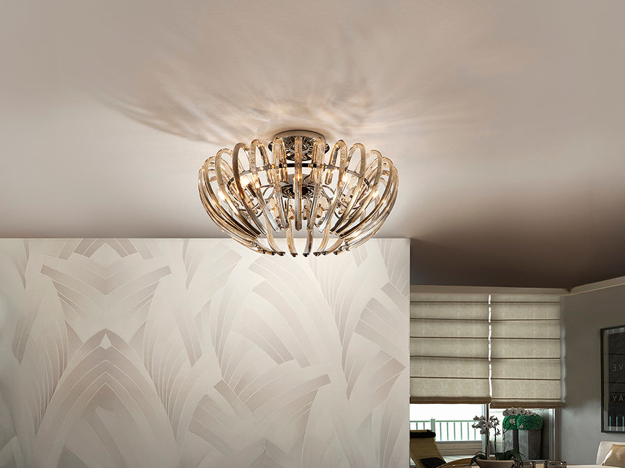 ·ARIADNA· CHAMPAGNE CEILING LAMP 9L.