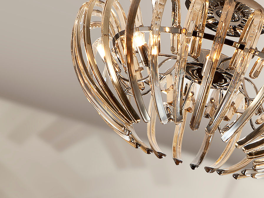 ·ARIADNA· CHAMPAGNE CEILING LAMP 9L.