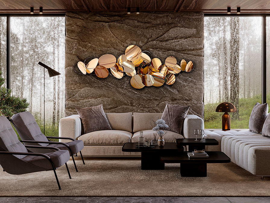 SERENITY- WALL SCULPTURE STEEL ROSE GOLD