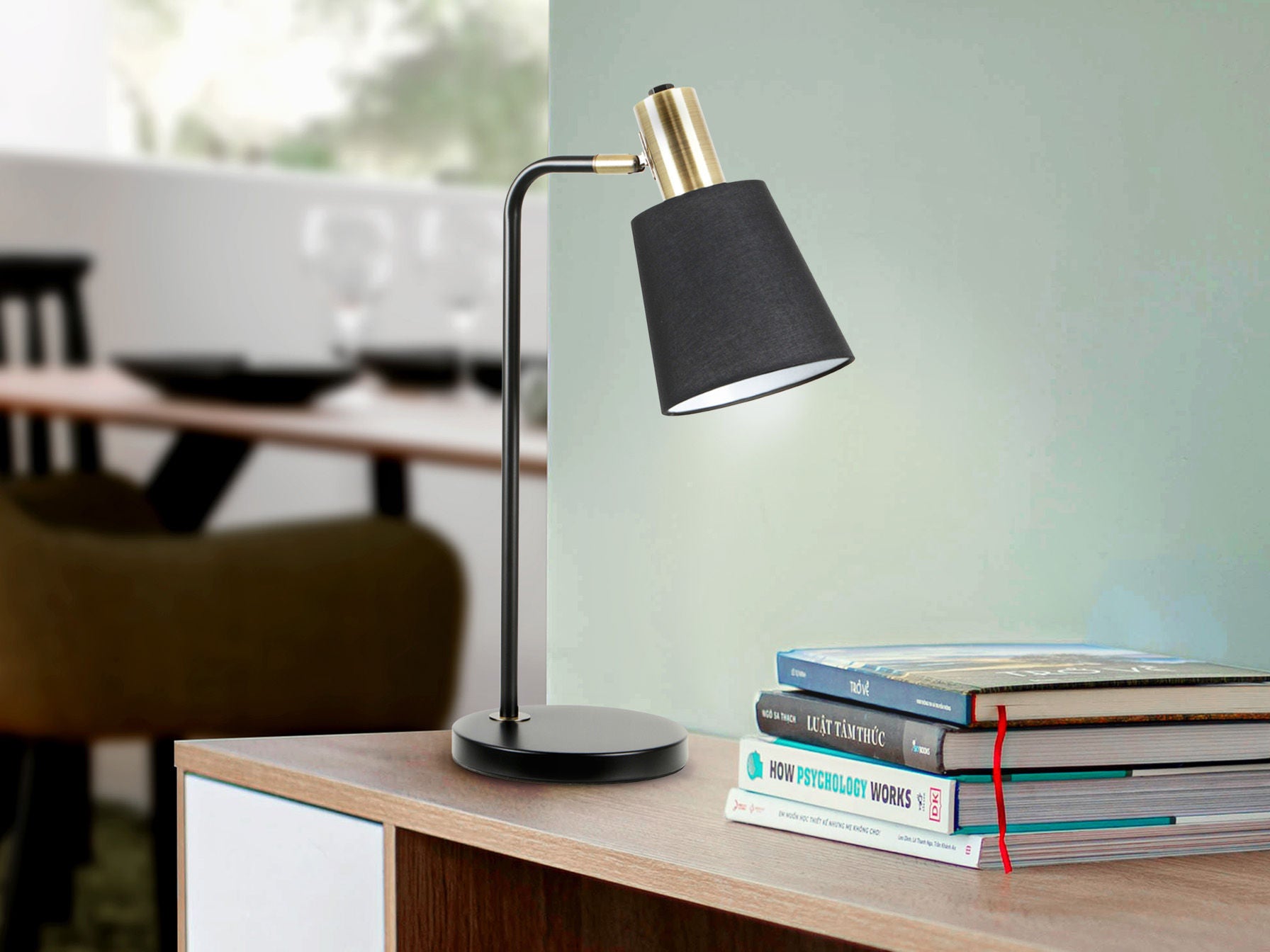 I3 - Gisela - Table Lamp 1L, Black-Brass
