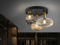 ·NORMA· CEILING LAMP 3L BLACK/BRASS