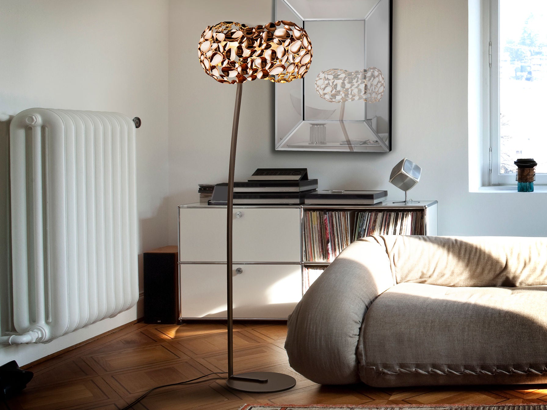 ·NARISA· FLOOR LAMP 5L. ROSE GOLD