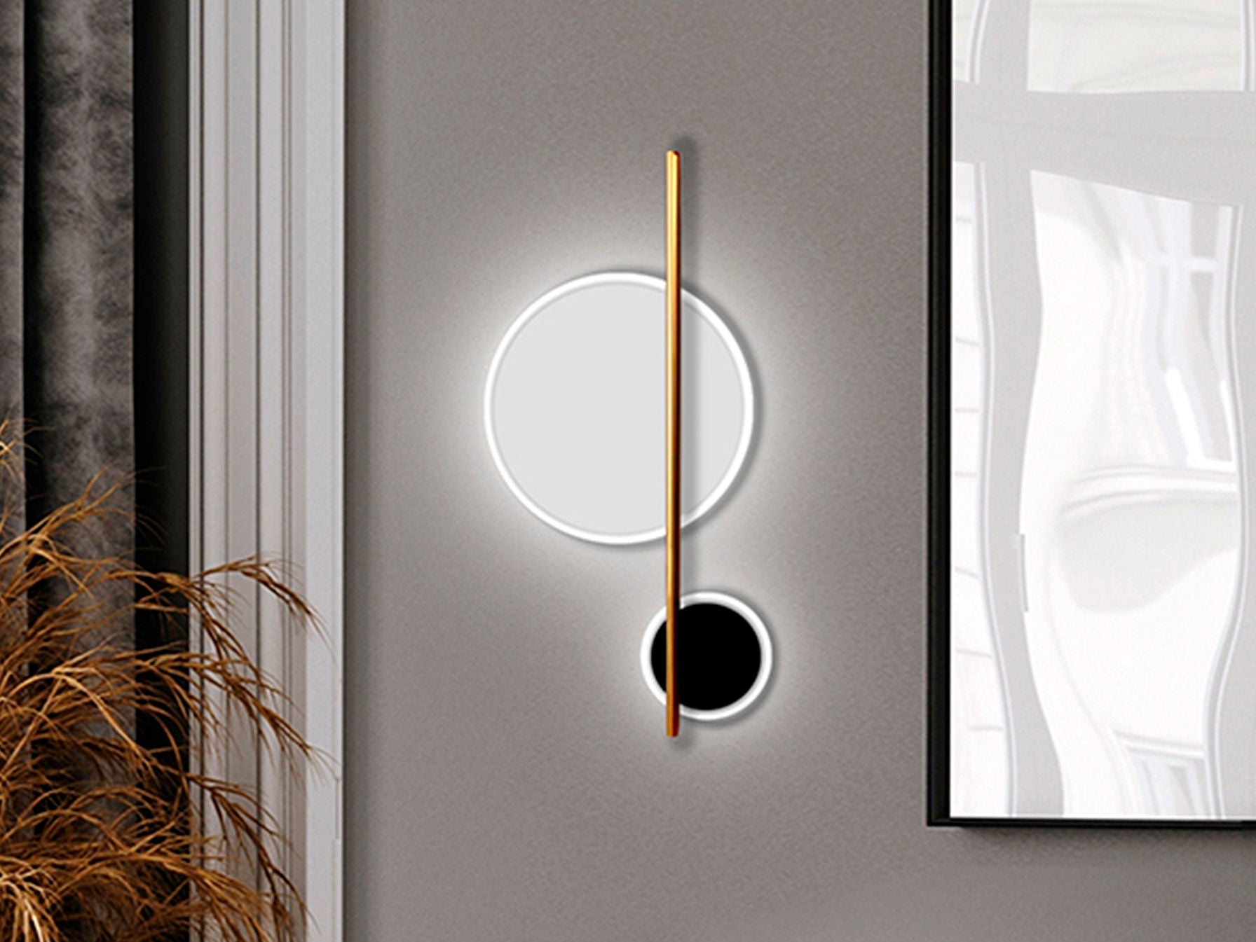 Duo 602610 DUO - BLACK/WHITE WALL LAMP 2L