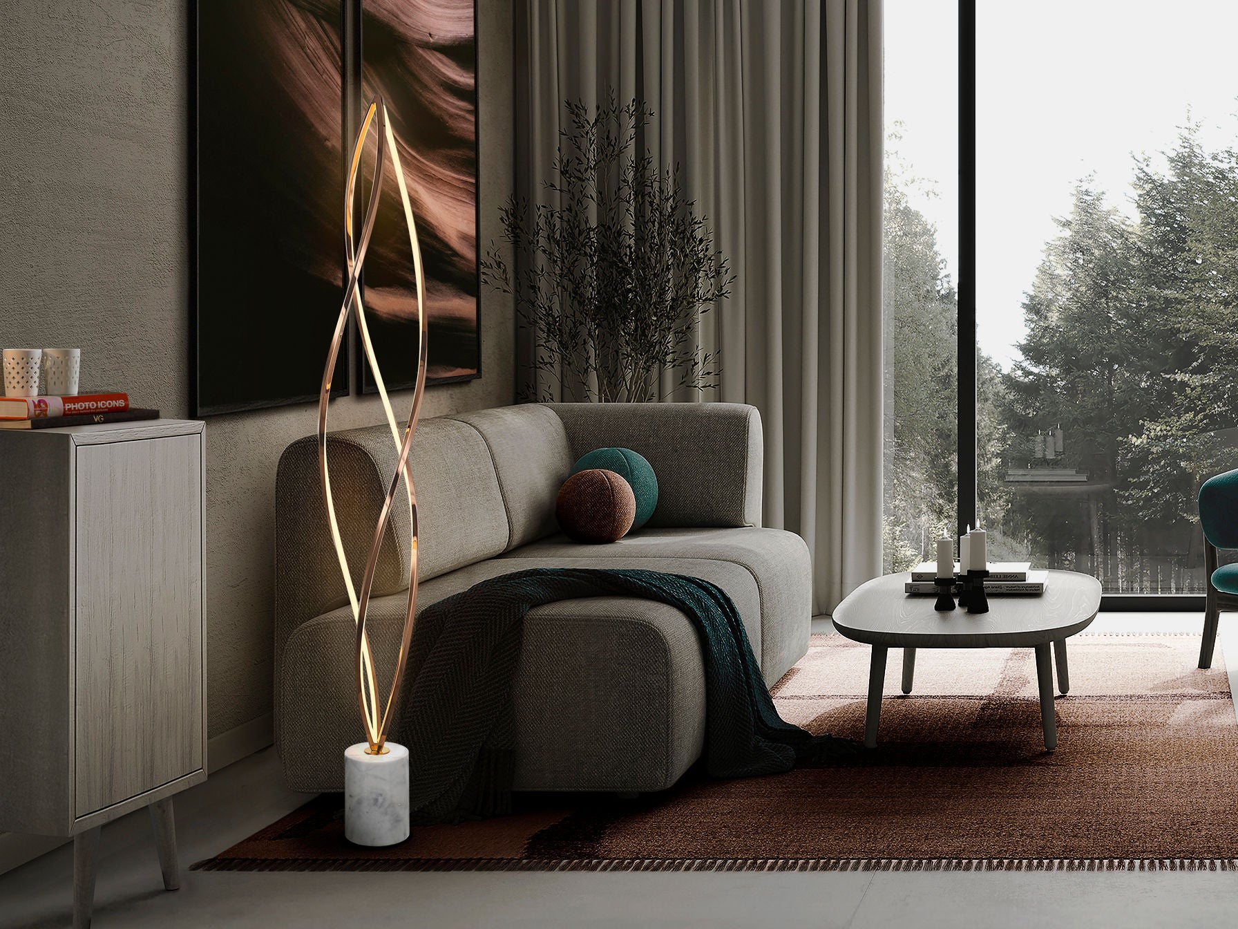 ADELE - ROSE GOLD FLOOR LAMP
