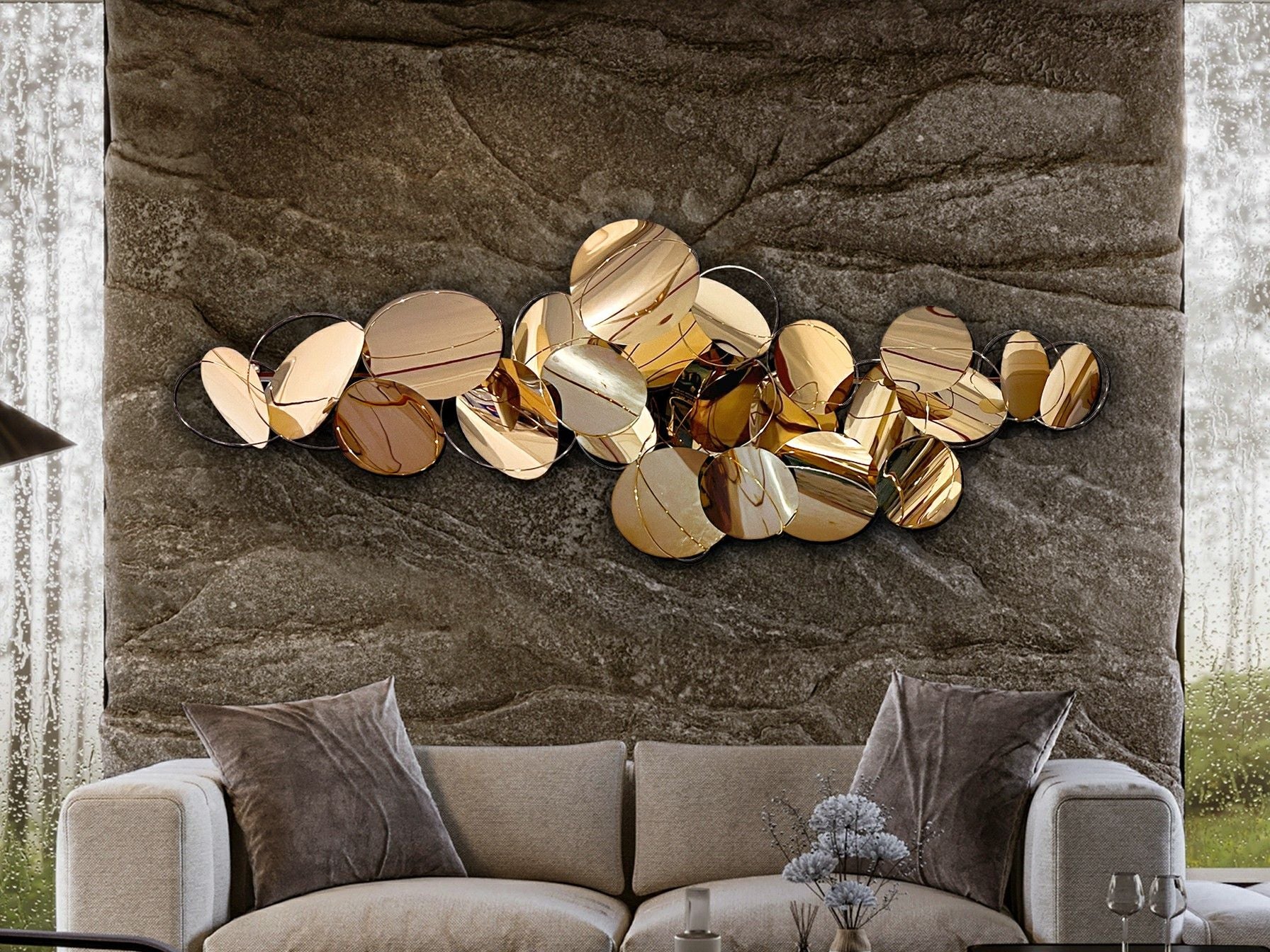 Serenity 895323 Wall Sculpture Steel Rose Gold