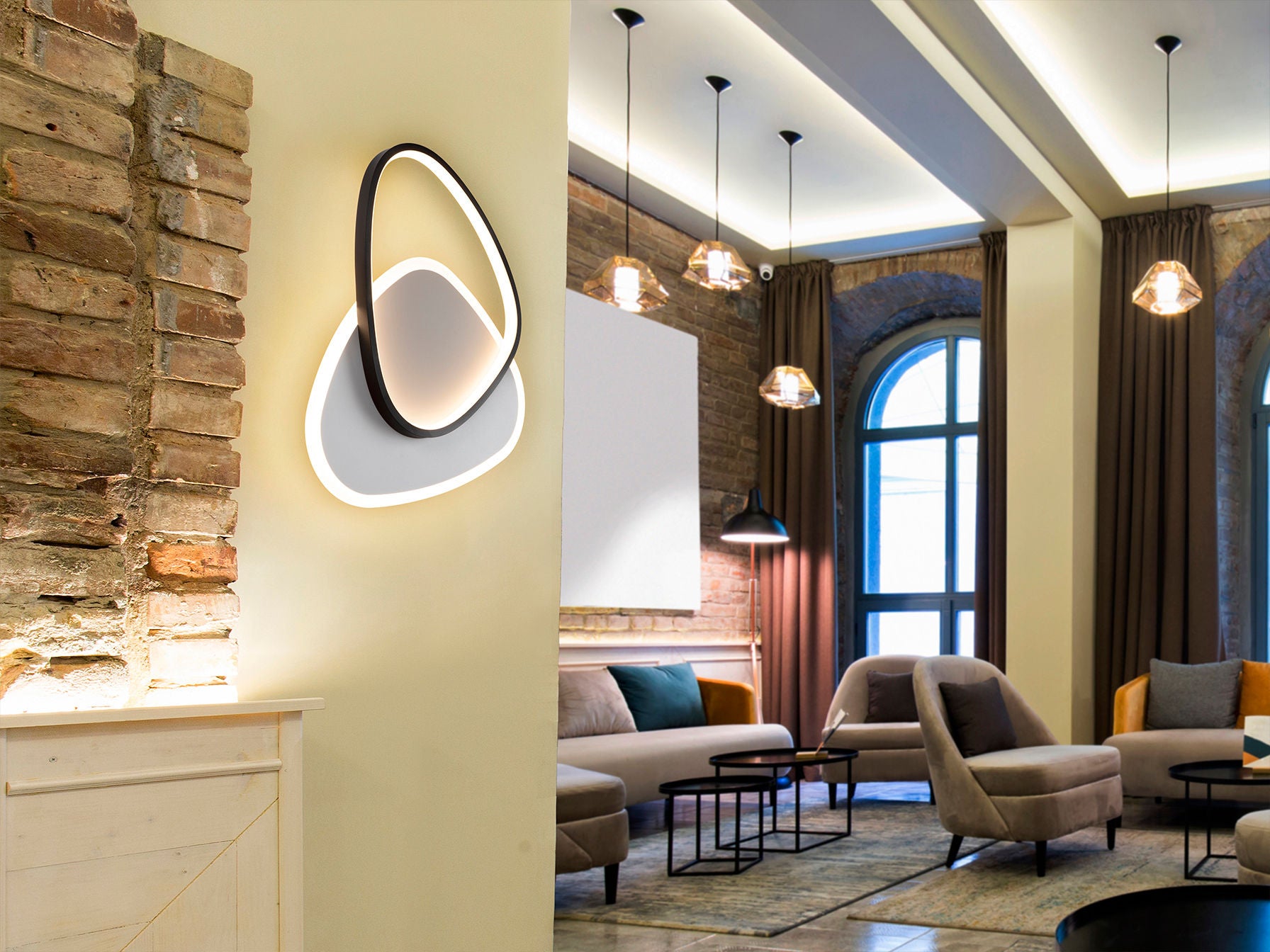 ROMO - WALL LAMP/CEILLING LAMP WHITE-BLA