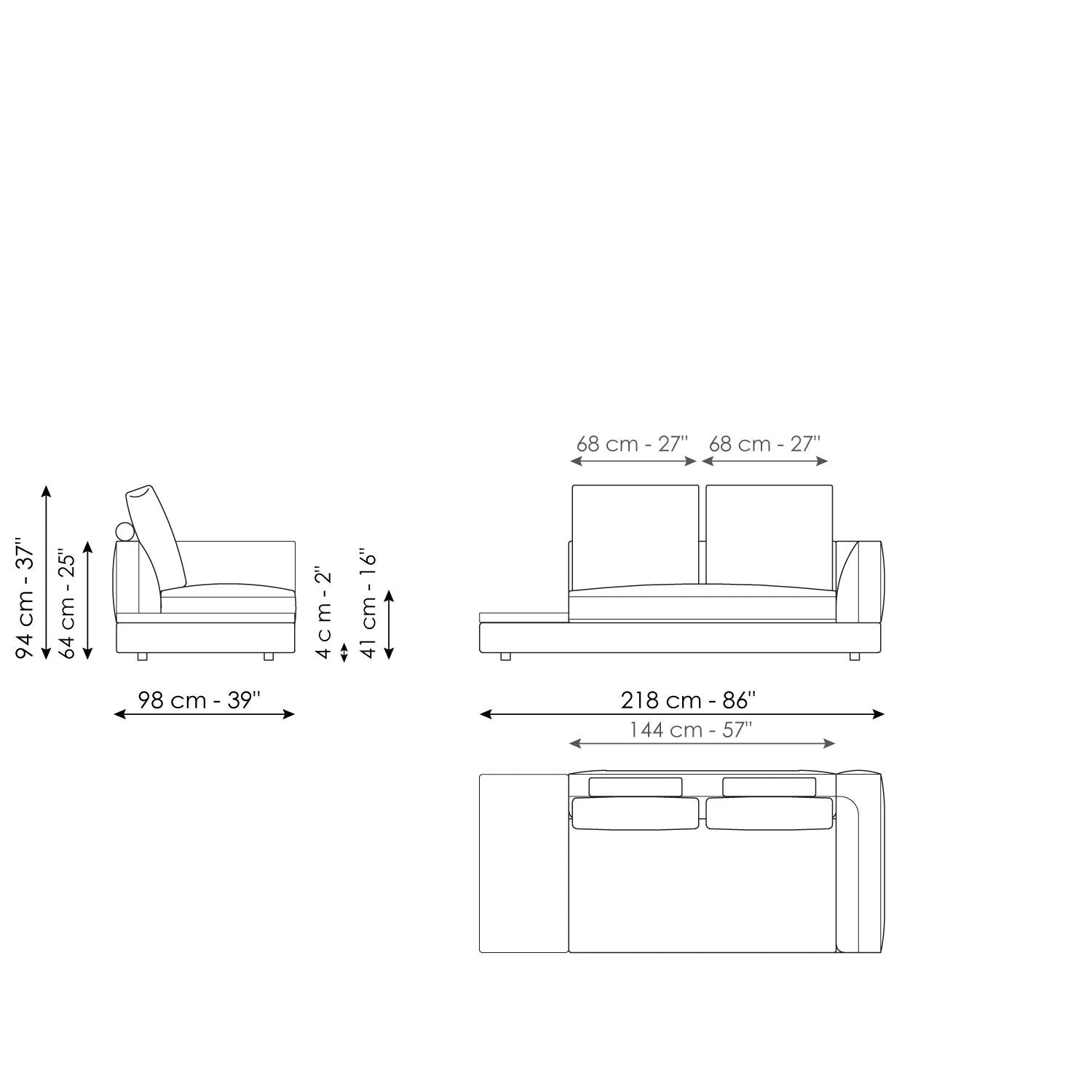 Liam modern design corner sofa